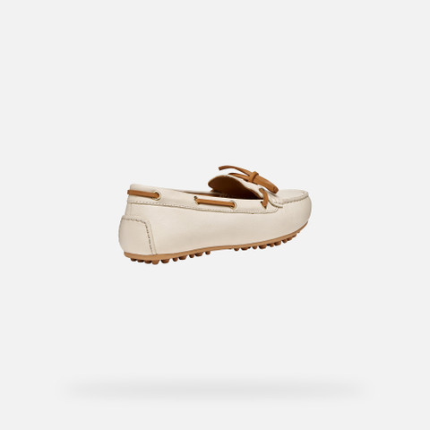 Mocassins en cuir KALISTENA FEMME Beige/Tabac - image number 4 | GEOX
