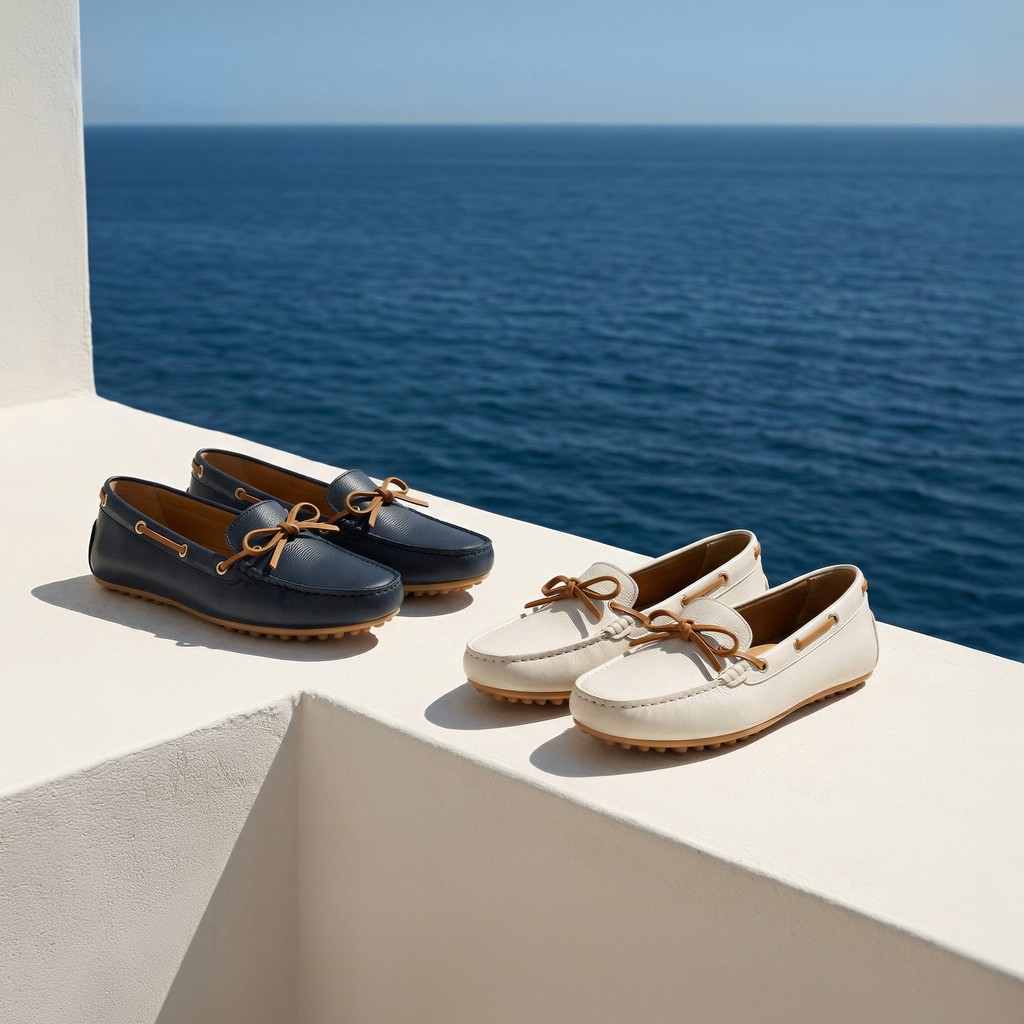 Mocassins en cuir KALISTENA FEMME Beige/Tabac - image number 1 | GEOX