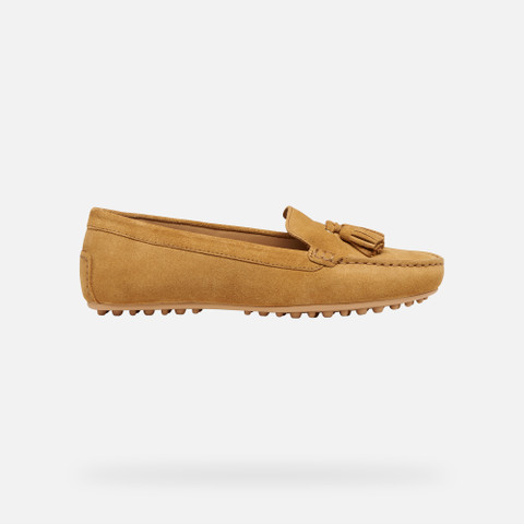 Suede loafers KALISTENA WOMAN Cognac - image number 1 | GEOX