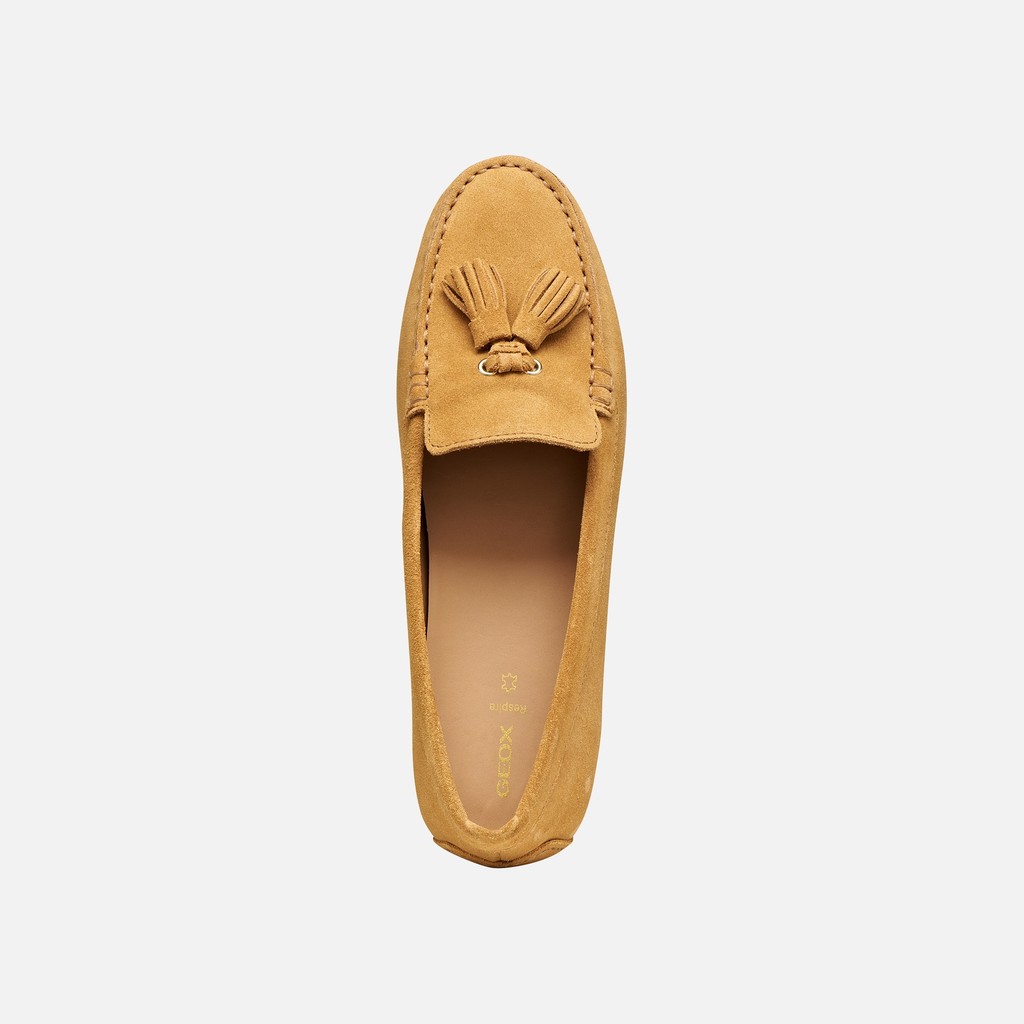 Suede loafers KALISTENA WOMAN Cognac - image number 5 | GEOX