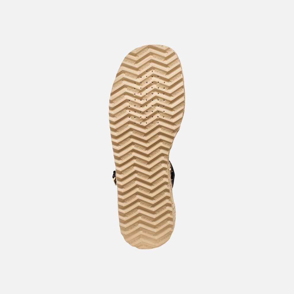 Sandali zeppa ALEMERIA DONNA Taupe chiaro/Nero - image number 6 | GEOX