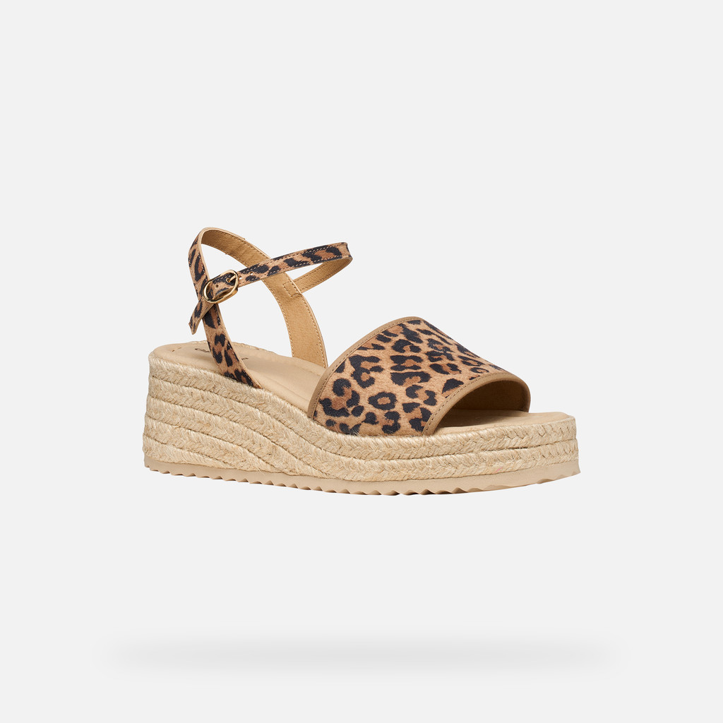 Sandales l&eacute;opard ALEMERIA FEMME Cuir - image number 2 | GEOX