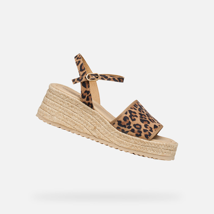Sandales l&eacute;opard ALEMERIA FEMME Cuir | GEOX