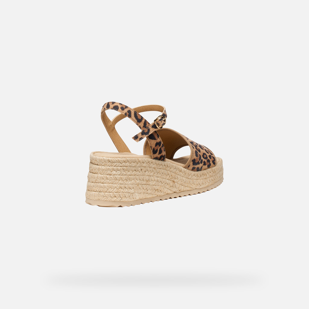 Sandales l&eacute;opard ALEMERIA FEMME Cuir - image number 4 | GEOX