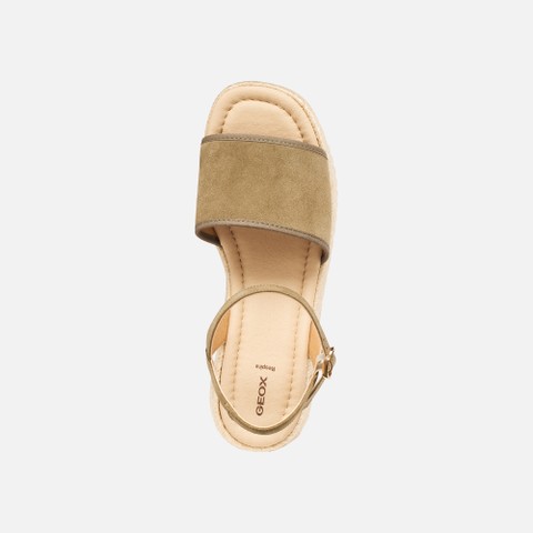 Wedge sandals ALEMERIA WOMAN Sage - image number 5 | GEOX