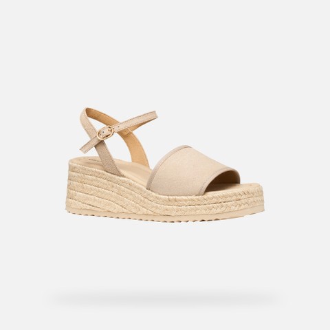 Wedge sandals ALEMERIA WOMAN Light Taupe - image number 2 | GEOX