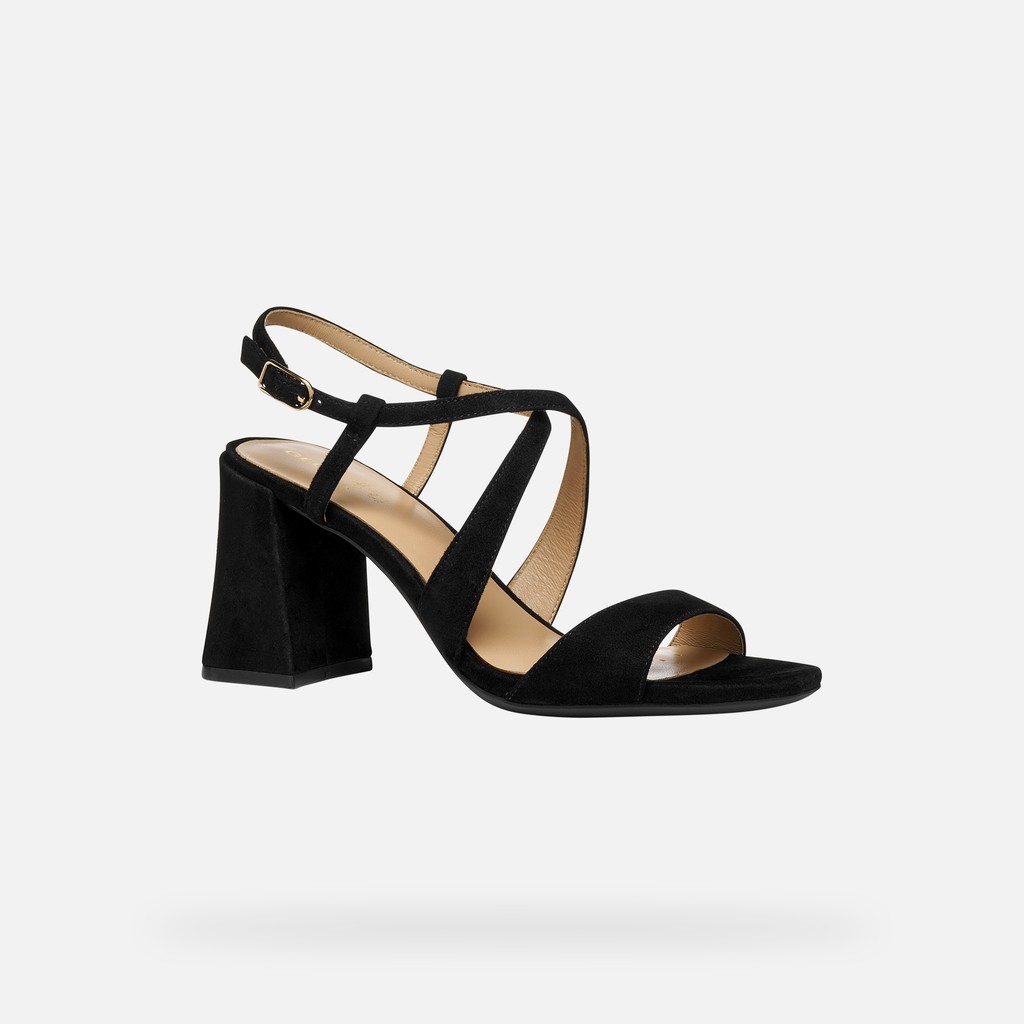 High-heeled sandals NEW ERAKLIA 80 T01 WOMAN Black - image number 2 | GEOX