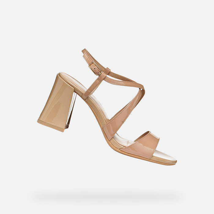 Sandali tacco alto NEW ERAKLIA 80 T01 DONNA Marrone chiaro | GEOX