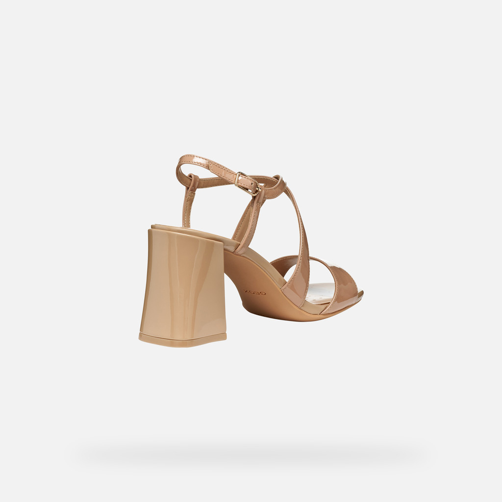 Sandali tacco alto NEW ERAKLIA 80 T01 DONNA Marrone chiaro - image number 4 | GEOX