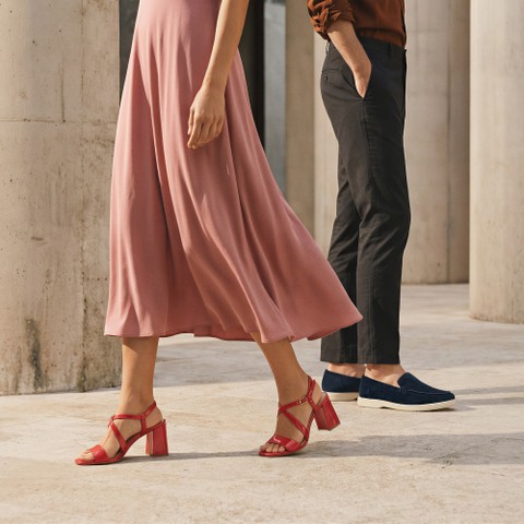 High-heeled sandals NEW ERAKLIA 80 T01 WOMAN Coral - image number 2 | GEOX