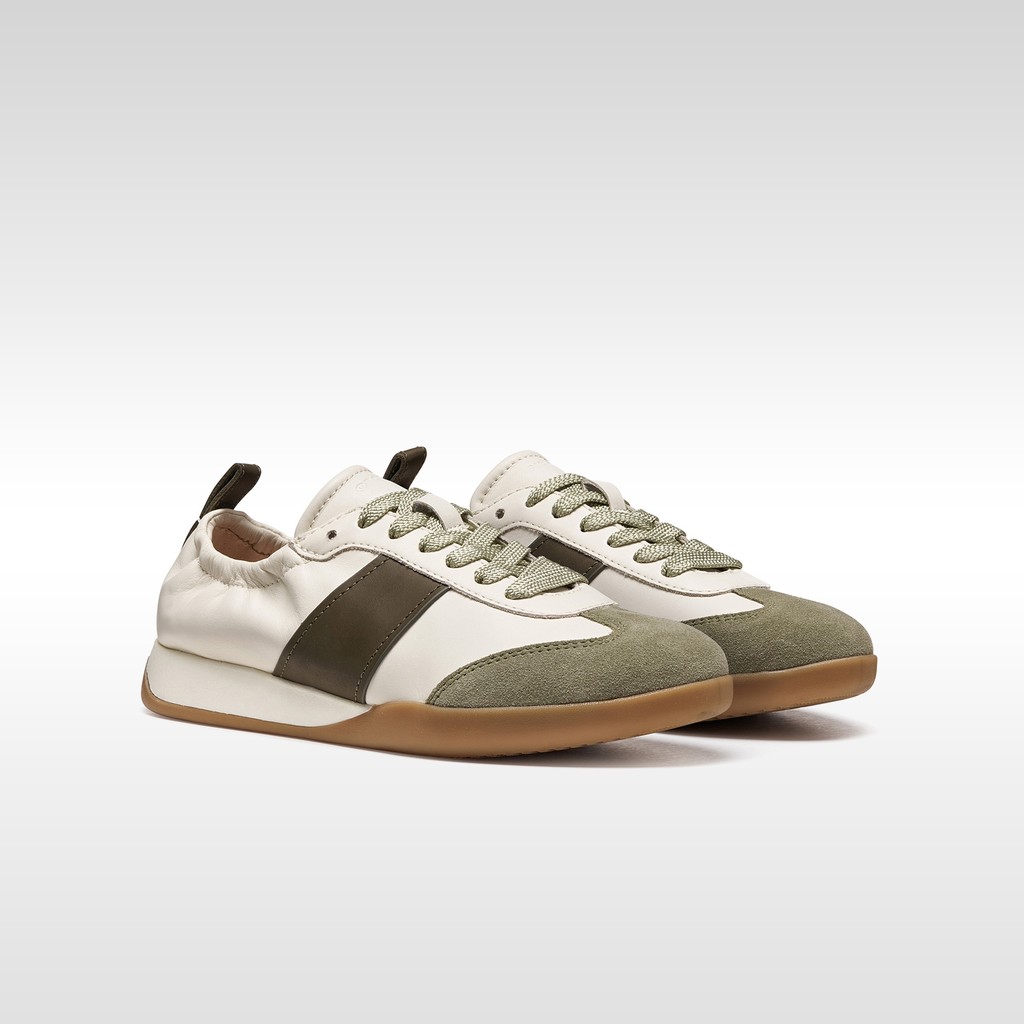 Low top sneakers MARYEMY WOMAN Light grey/Military - image number 7 | GEOX