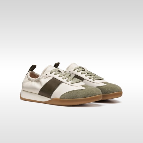 Low top sneakers MARYEMY WOMAN Light grey/Military - image number 7 | GEOX