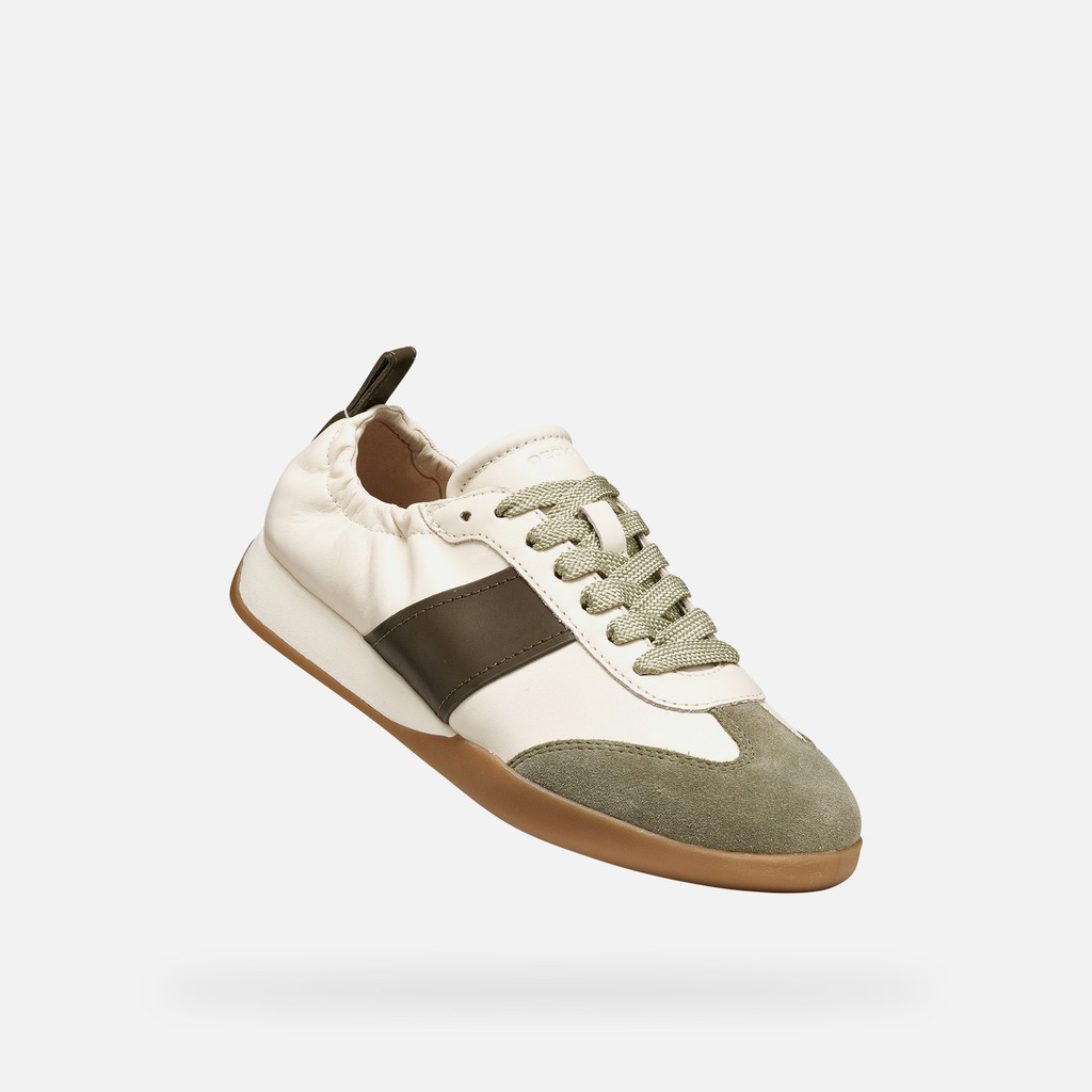 Low top sneakers MARYEMY WOMAN Light grey/Military - image number 4 | GEOX