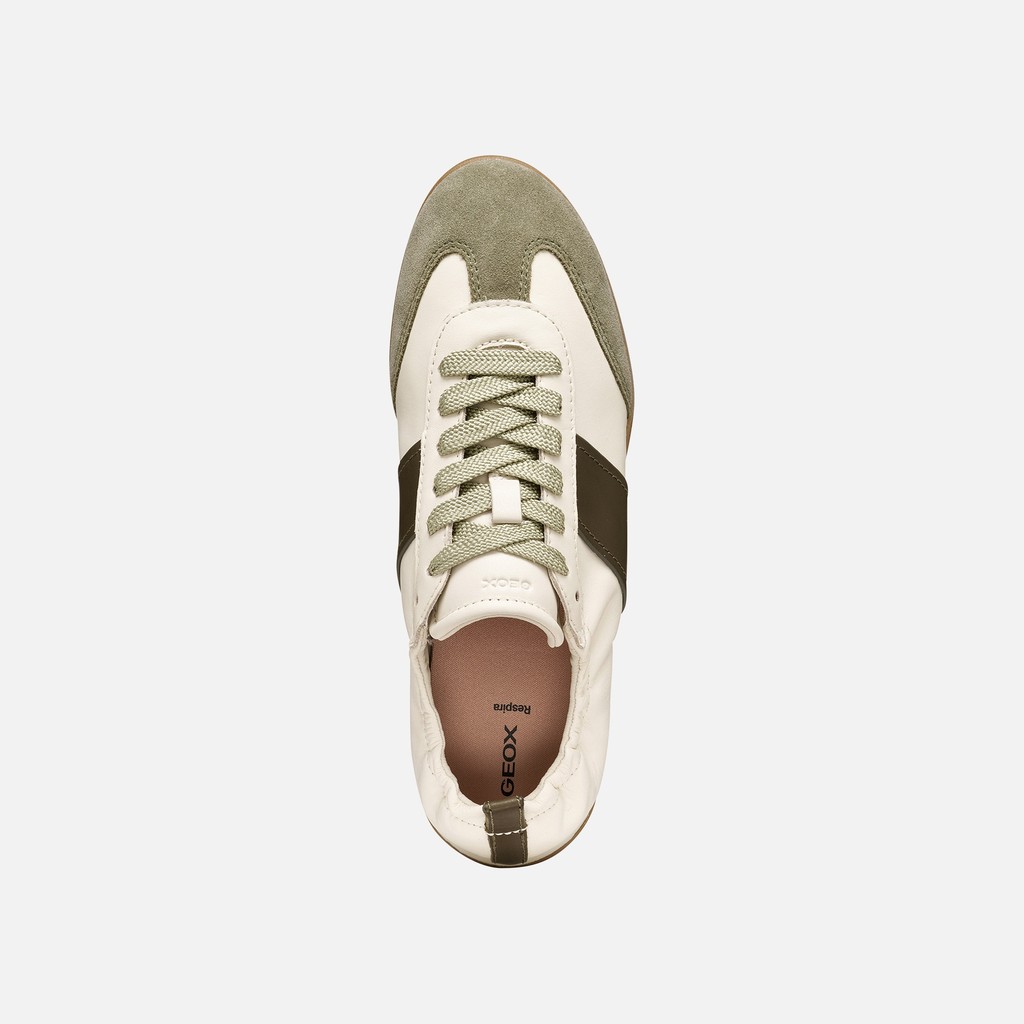 Low top sneakers MARYEMY WOMAN Light grey/Military - image number 5 | GEOX