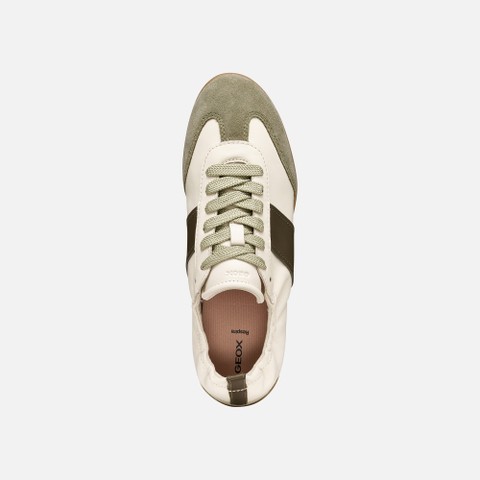 Low top sneakers MARYEMY WOMAN Light grey/Military - image number 5 | GEOX