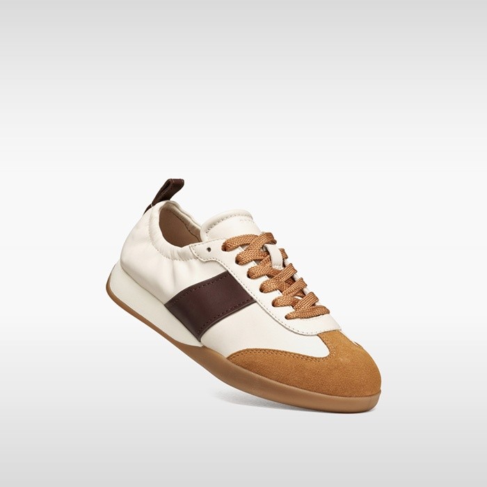 Low top sneakers MARYEMY WOMAN Light grey/Mahogany | GEOX