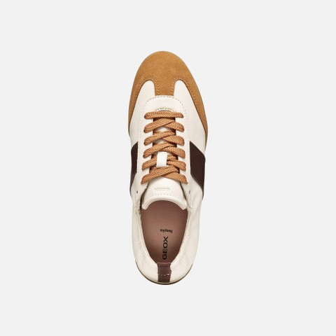 Low top sneakers MARYEMY WOMAN Light grey/Mahogany - image number 5 | GEOX