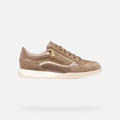 Low top sneakers MARYEMY WOMAN Light brown/Light Gold - image number 1 | GEOX