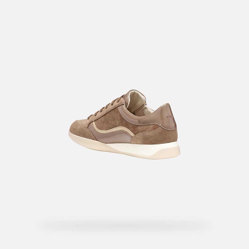 Low top sneakers MARYEMY WOMAN Light brown/Light Gold - image number 3 | GEOX