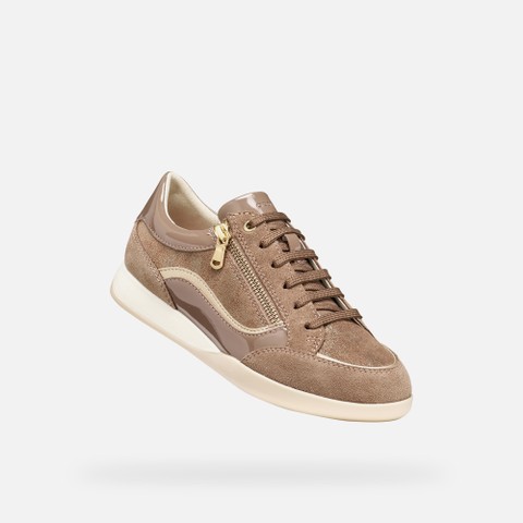 Low top sneakers MARYEMY WOMAN Light brown/Light Gold - image number 4 | GEOX