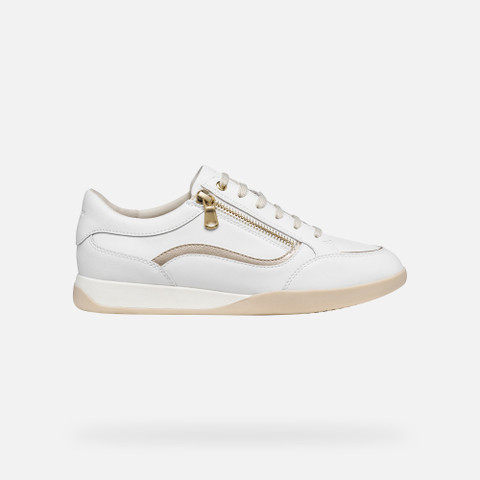 Low top sneakers MARYEMY WOMAN White/Light Gold - image number 1 | GEOX
