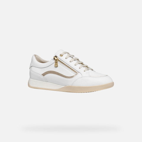 Low top sneakers MARYEMY WOMAN White/Light Gold - image number 2 | GEOX