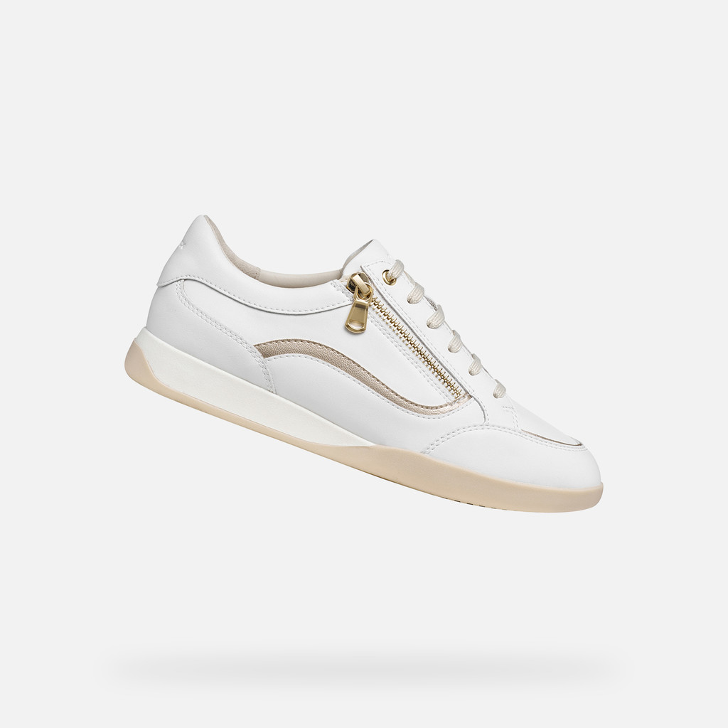 Low top sneakers MARYEMY WOMAN White/Light Gold - image number 0 | GEOX
