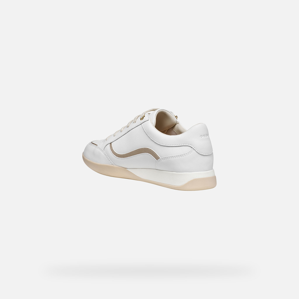 Low top sneakers MARYEMY WOMAN White/Light Gold - image number 3 | GEOX