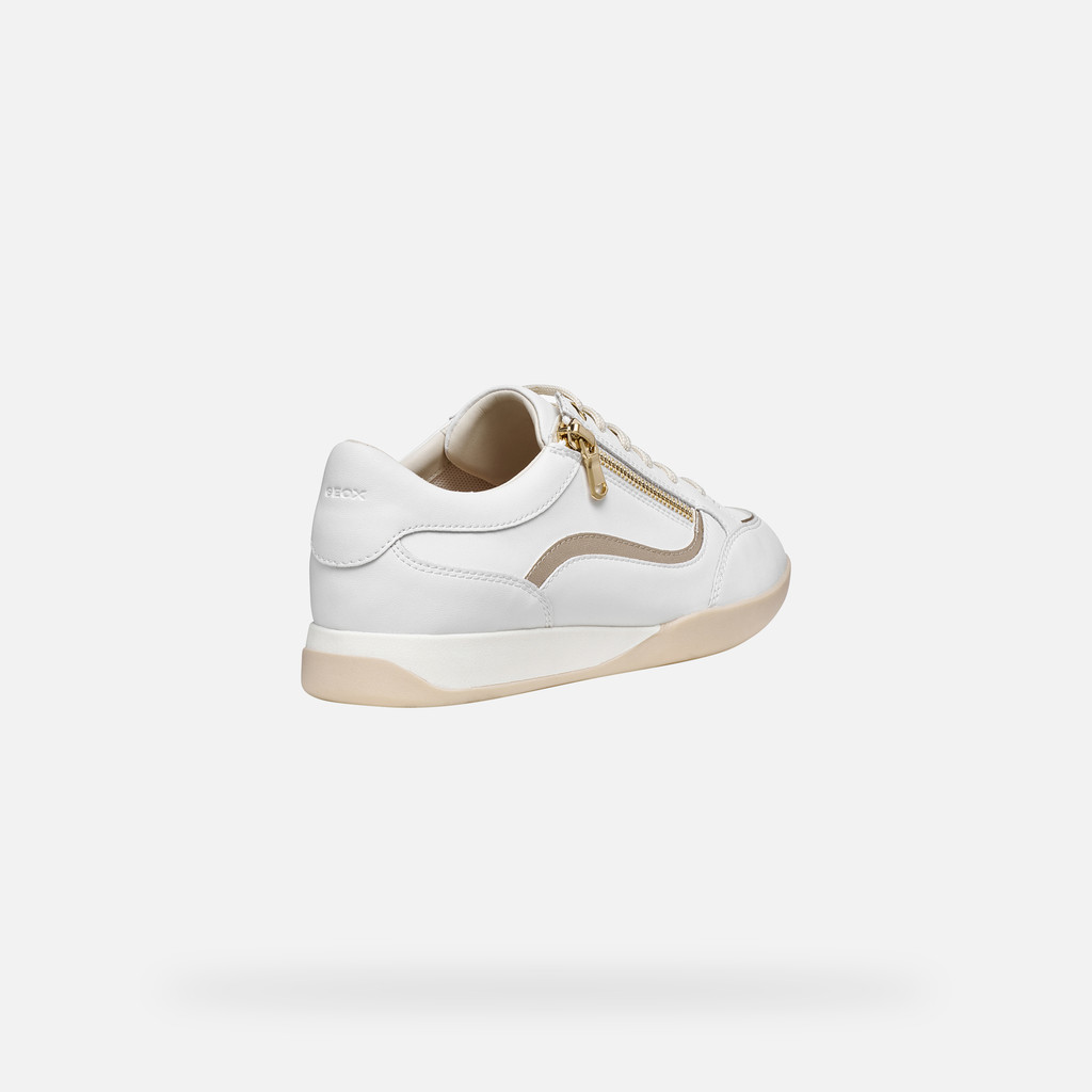 Low top sneakers MARYEMY WOMAN White/Light Gold - image number 4 | GEOX