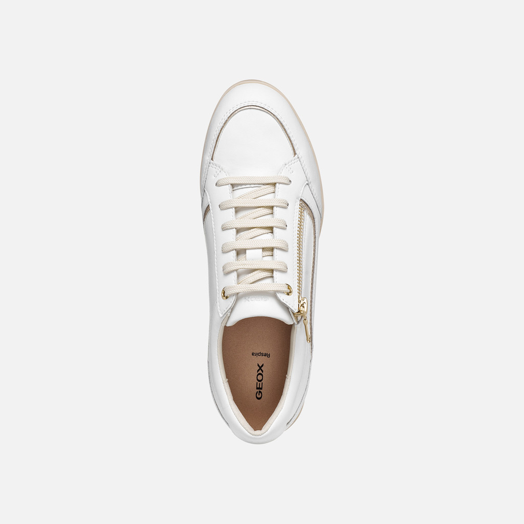 Low top sneakers MARYEMY WOMAN White/Light Gold - image number 5 | GEOX