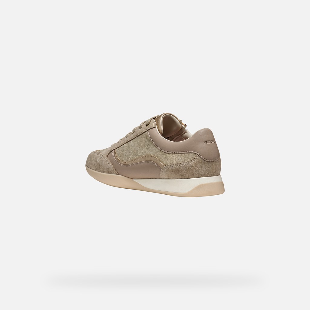 Low top sneakers MARYEMY WOMAN Cream/Sand - image number 3 | GEOX