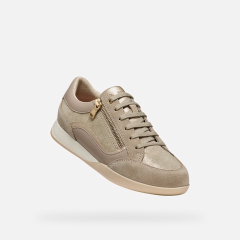 Low top sneakers MARYEMY WOMAN Cream/Sand - image number 4 | GEOX