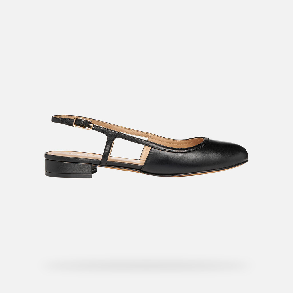 Slingbacks with low heels VIRNILISA B WOMAN Black - image number 1 | GEOX