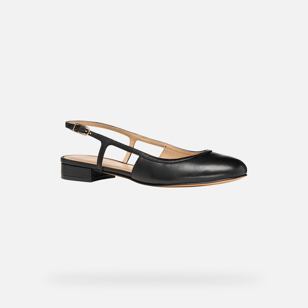 Slingbacks with low heels VIRNILISA B WOMAN Black - image number 2 | GEOX
