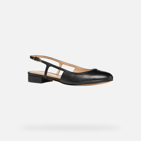 Slingbacks with low heels VIRNILISA B WOMAN Black - image number 2 | GEOX