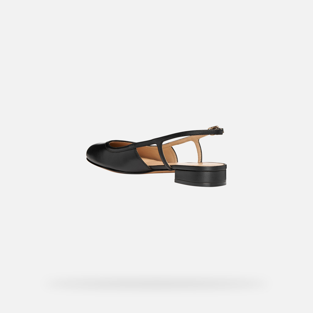 Slingbacks with low heels VIRNILISA B WOMAN Black - image number 3 | GEOX