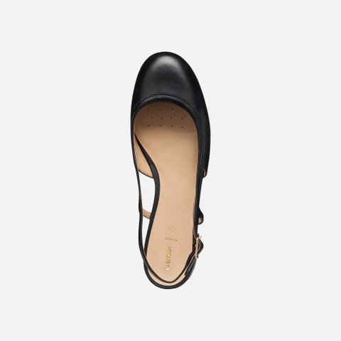 Slingbacks with low heels VIRNILISA B WOMAN Black - image number 5 | GEOX