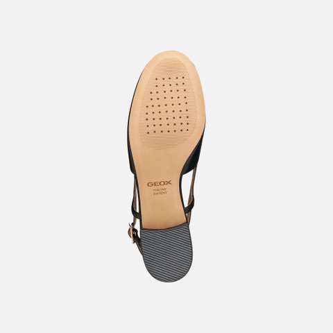 Slingbacks with low heels VIRNILISA B WOMAN Black - image number 6 | GEOX