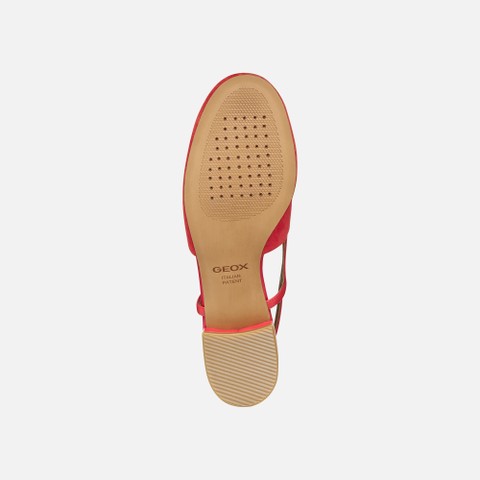 Slingbacks con tac&oacute;n bajo VIRNILISA B MUJER Coral - image number 6 | GEOX