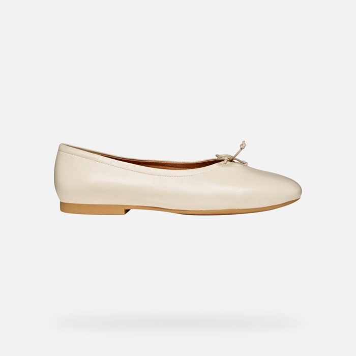 Leather ballerina flats NEW PALMARIA WOMAN Papyrus | GEOX