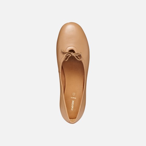 Bailarinas de piel NEW PALMARIA MUJER Beige - image number 5 | GEOX