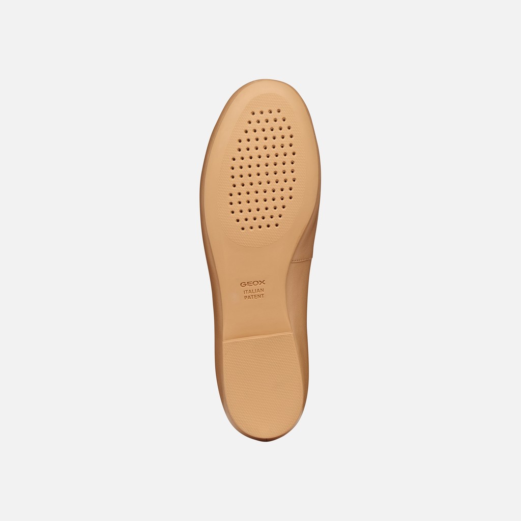 Bailarinas de piel NEW PALMARIA MUJER Beige - image number 6 | GEOX