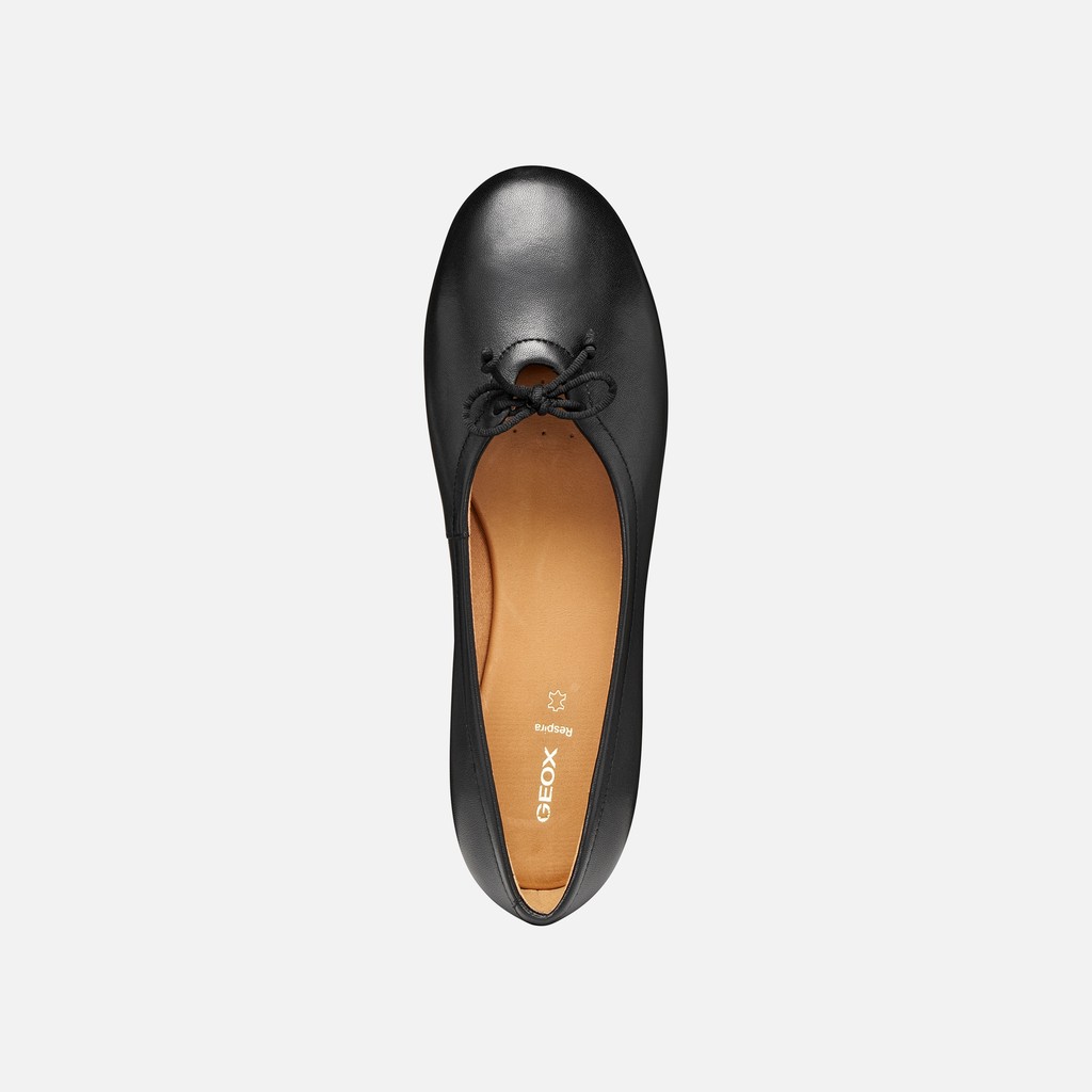 Ballerines en cuir NEW PALMARIA FEMME Noir - image number 5 | GEOX
