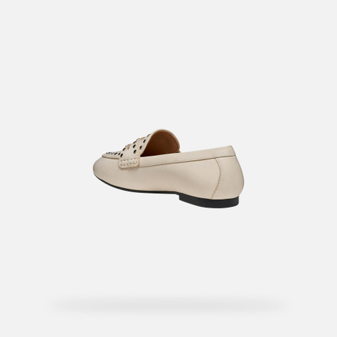 Studded loafers NEW PALMARIA WOMAN Light Sand - image number 3 | GEOX