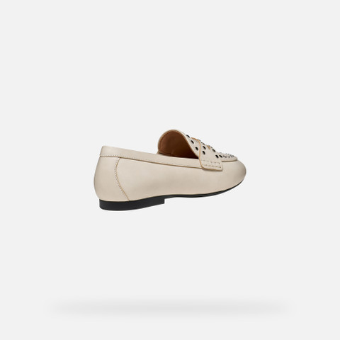 Studded loafers NEW PALMARIA WOMAN Light Sand - image number 4 | GEOX