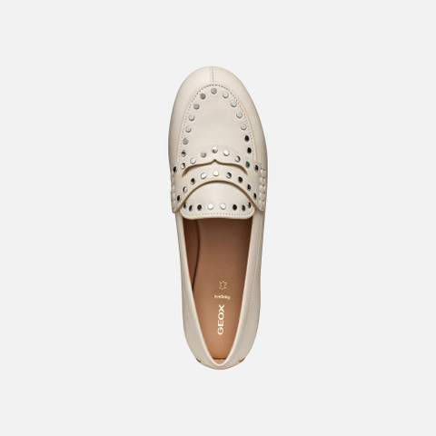 Studded loafers NEW PALMARIA WOMAN Light Sand - image number 5 | GEOX