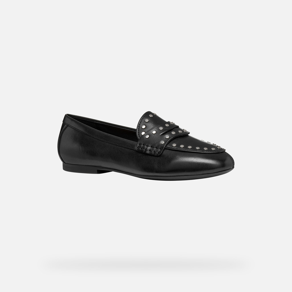 Mocassins cloutés NEW PALMARIA FEMME Noir - image number 2 | GEOX