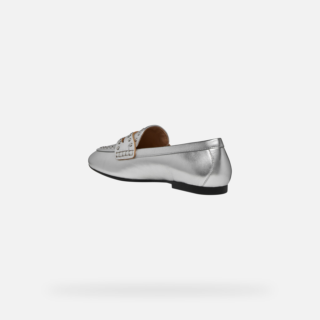 Loafer mit nieten NEW PALMARIA DAME Silber - image number 3 | GEOX