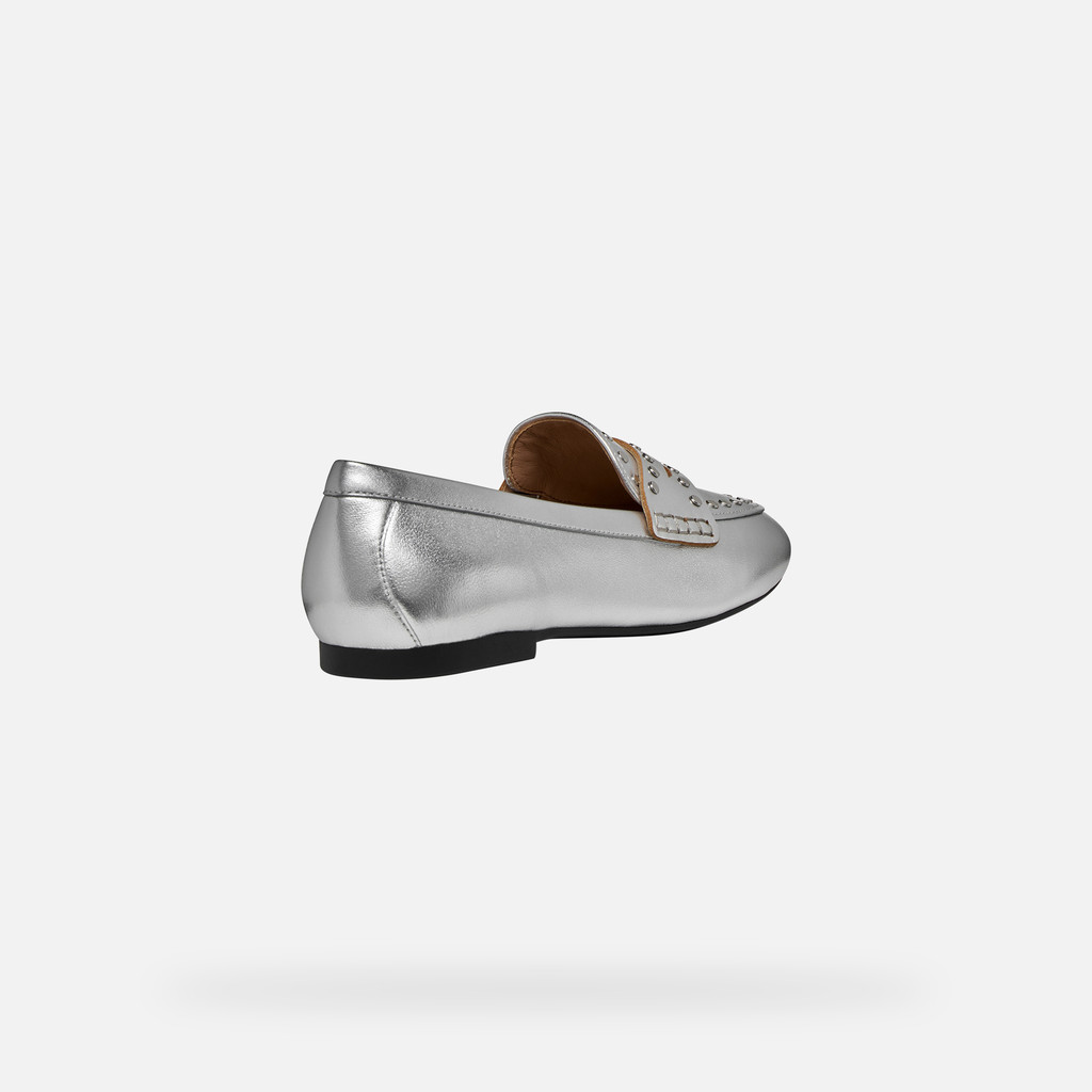 Loafer mit nieten NEW PALMARIA DAME Silber - image number 4 | GEOX