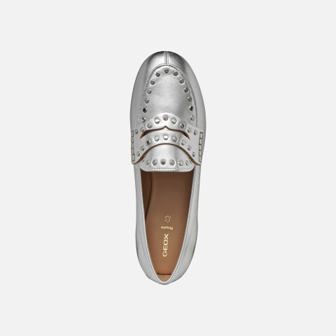 Loafer mit nieten NEW PALMARIA DAME Silber - image number 5 | GEOX